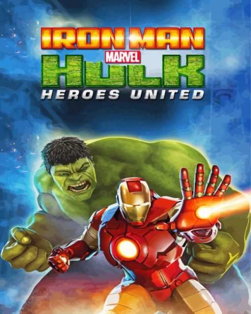 Hulk And Iron Man Poster Paint By Numbers