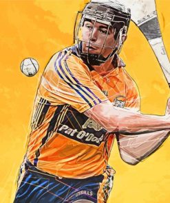 Hurling Player Art Paint By Numbers