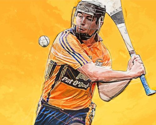 Hurling Player Art Paint By Numbers