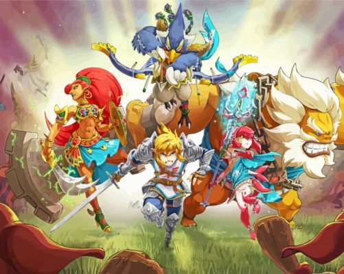 Hyrule Warriors Age Of Calamity Characters Paint By Numbers