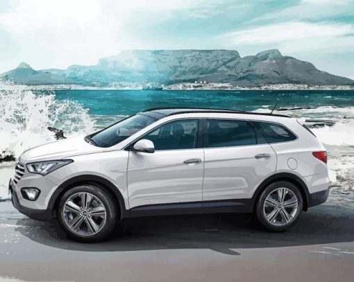 Hyundai Santa Fe By The Sea Paint By Numbers