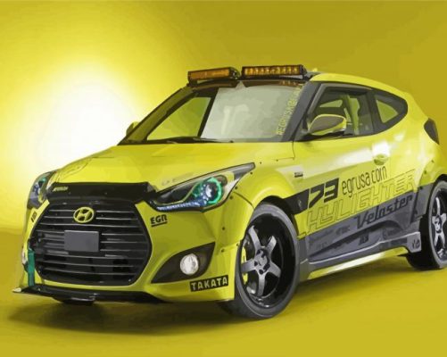 Hyundai Veloster Sport Car Paint By Number