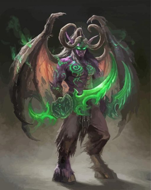 Illidan Stormrage Video Game Art Paint By Numbers