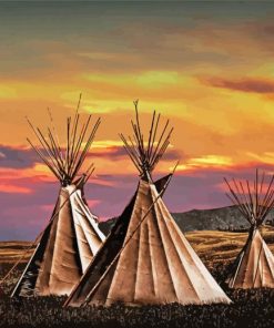 Indian Tipi Tents Camp Paint By Number