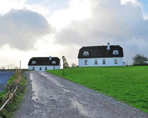 Irish Countryside Cottages Paint By Numbers