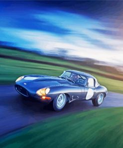 Jaguar E Type On The Road Paint By Numbers