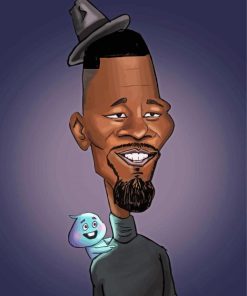 Jamie Foxx Caricature Paint By Numbers