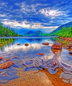 Jordan Pond Paint By Numbers