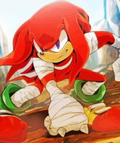 Knuckles The Echidna Sonic The Hedgehog Film Paint By Numbers