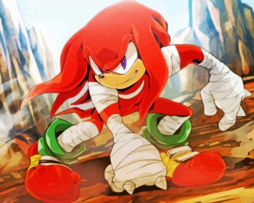 Knuckles The Echidna Sonic The Hedgehog Film Paint By Numbers