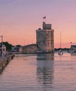 La Rochelle Port Sunset Paint By Numbers