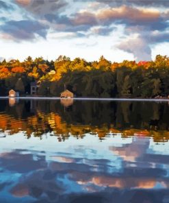 Lake Joseph Water Reflection Paint By Numbers