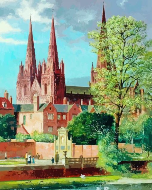 Lichfield Cathedral Art Paint By Numbers