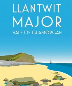 Llantwit Major Poster Paint By Numbers