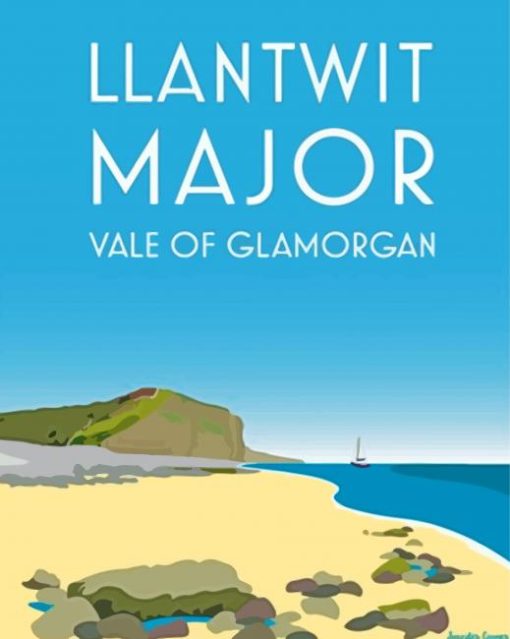 Llantwit Major Poster Paint By Numbers