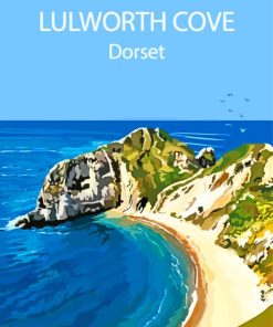 Lulworth Cove Poster Paint By Numbers