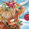 Merry Christmas Cow Paint By Numbers