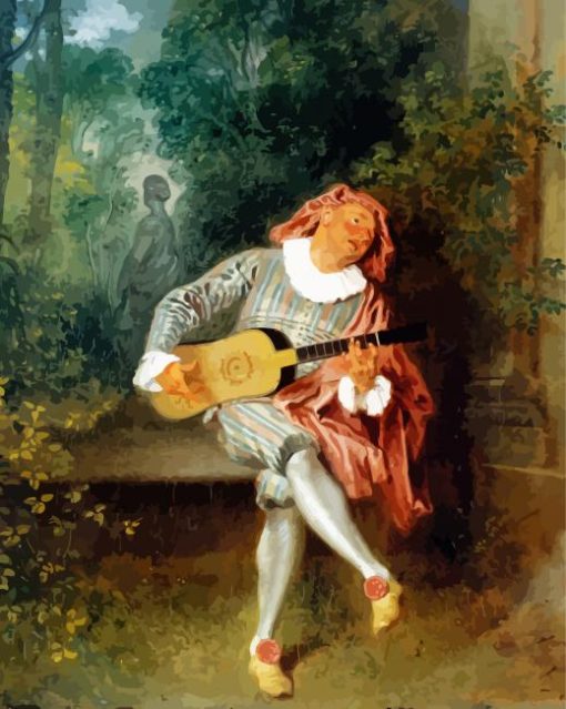 Mezzetin Jean Antoine Watteau Paint By Numbers