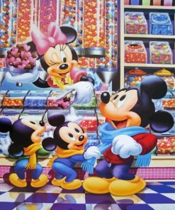 Mickey And Minnie Candy Store Paint By Numbers