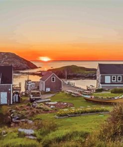 Monhegan Island At Sunset Paint By Numbers