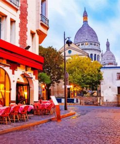 Montmartre Night Time Paint By Numbers