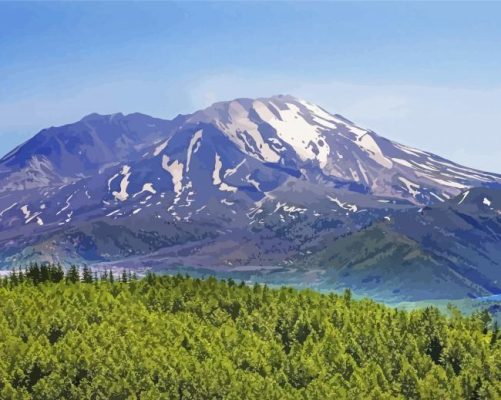 Mount St Helens Washington Paint By Numbers