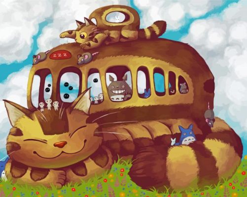 My Neighbor Totoro Catbus Paint By Numbers