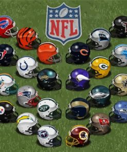 NFL Helmets And Logo Paint By Number