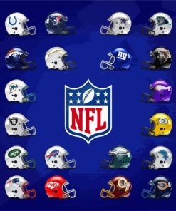 NFL Helmets Paint By Numbers