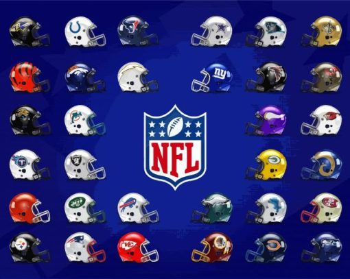 NFL Helmets Paint By Numbers