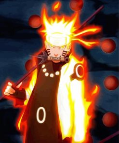 Naruto Nine Tails Chakra Mode Paint By Numbers