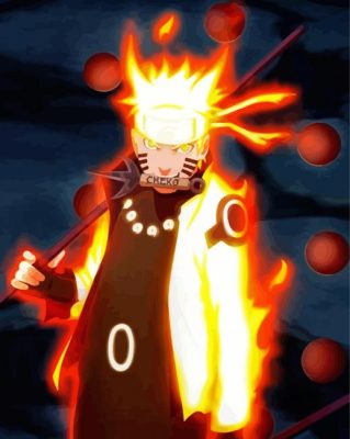 Naruto Nine Tails Chakra Mode Paint By Numbers