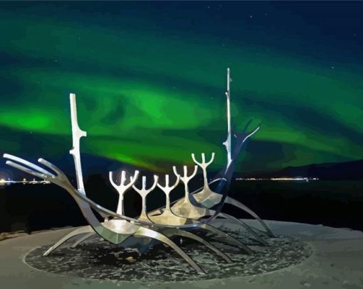 Northern Lights Sun Voyager Paint By Number