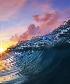 Ocean Paradise Wave Sunset Paint By Numbers