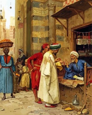 Old Arabian Scene Paint By Numbers