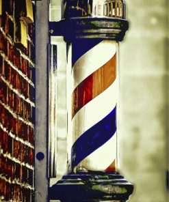 Old Barbershop Pole Paint By Numbers