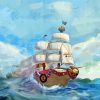 One Piece Ship Thousand Sunny Art Paint By Numbers