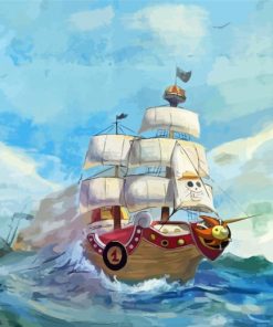 One Piece Ship Thousand Sunny Art Paint By Numbers