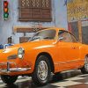 Orange Karmann Ghia Paint By Numbers