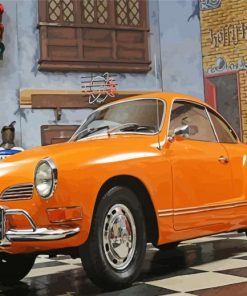 Orange Karmann Ghia Paint By Numbers