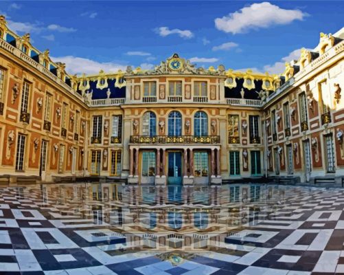 Palace Of Versailles Reflection Paint By Numbers