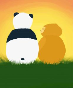 Panda And Sloth Friends Paint By Numbers