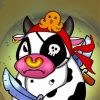 Pirate Angry Cow Paint By Numbers