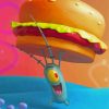 Plankton Holding Hamburger Paint By Number