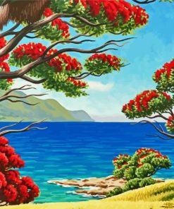 Pohutukawa Flower Trees Paint By Numbers