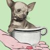 Pop Art Dog In A Teacup Paint By Numbers