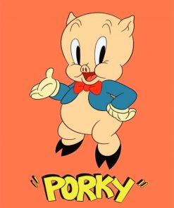 Porky Pig Poster Paint By Numbers