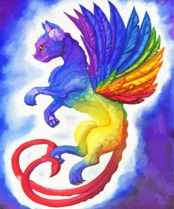 Rainbow Dragon Animal Art Paint By Numbers