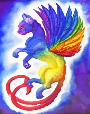 Rainbow Dragon Animal Art Paint By Numbers