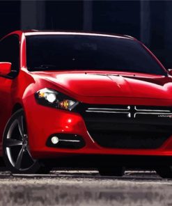 Red Dodge Dart Paint By Numbers